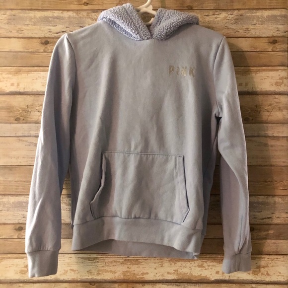 Victoria’s Secret PINK Sherpa Cropped Hoodie M - Picture 2 of 6